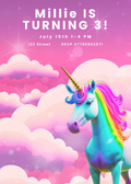 Unicorn Invitation - Customisable