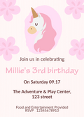 Unicorn Invitation