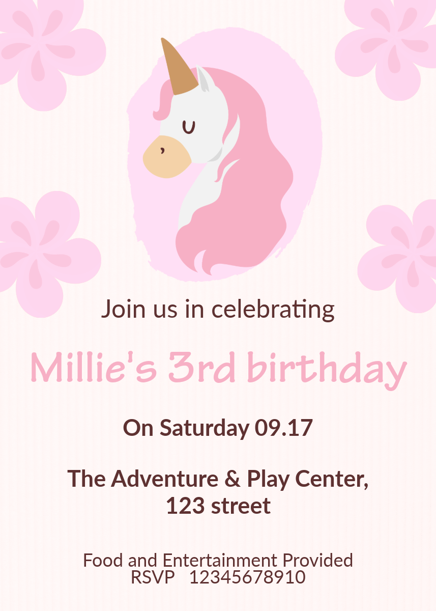 Unicorn Invitation