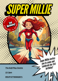 Superhero Invitation (Female) - Customisable
