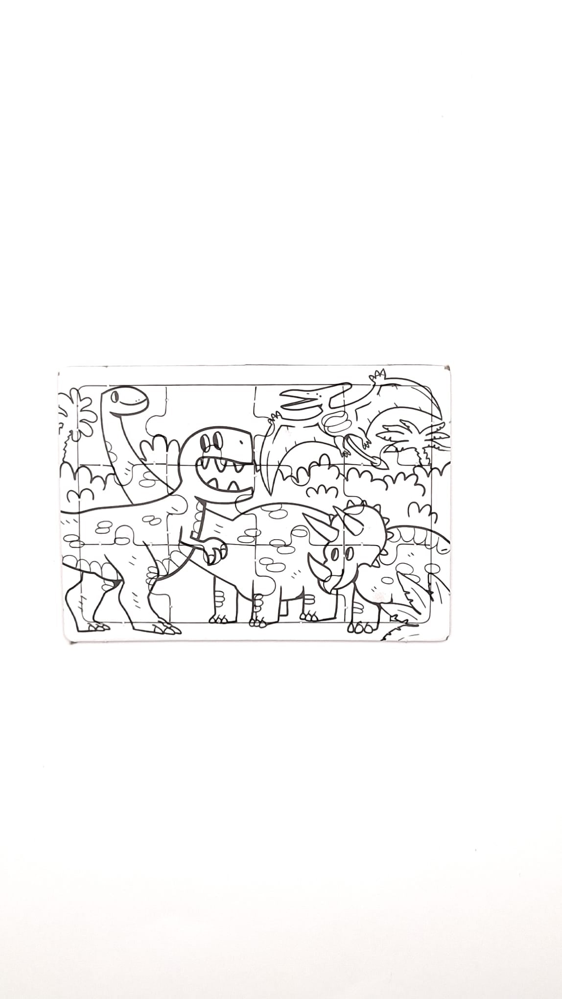 Dinosaur Jigsaw (colour in)